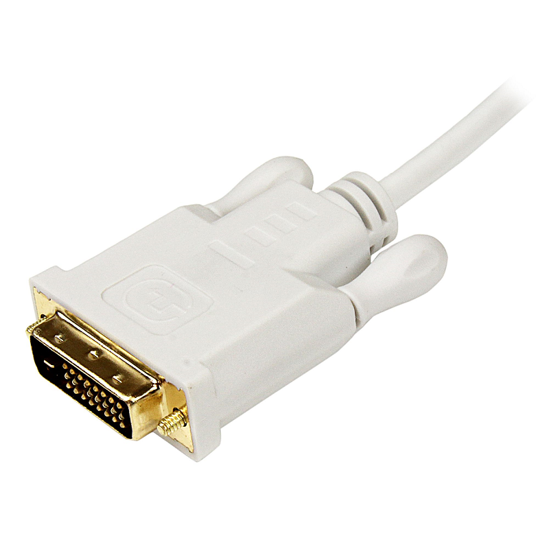 StarTech MDP2DVIMM3W 3 ft Mini DisplayPort to DVI Adapter Converter Cable - White